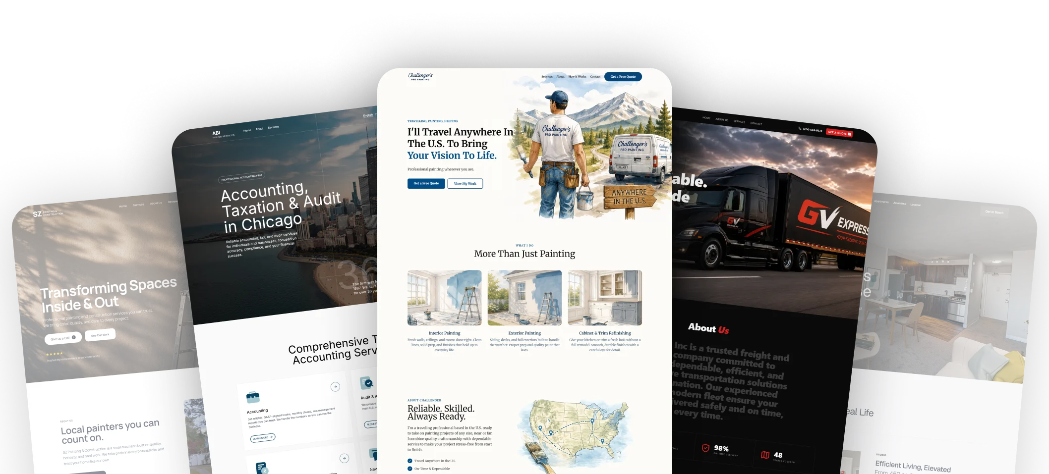 Examples of websites built by BreezyPixels